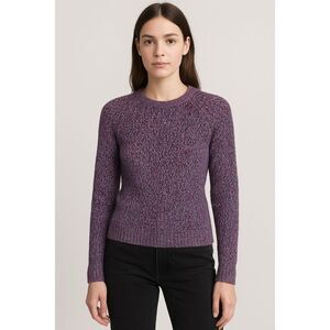 Isabel Marant Étoile Open‎ Knit Cotton Crewneck Sweater Red Multi Size XS